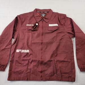 Primitive x Demon Slayer Season 1 Tanjiro Utility Jacket Burgundy Sz XL (574)